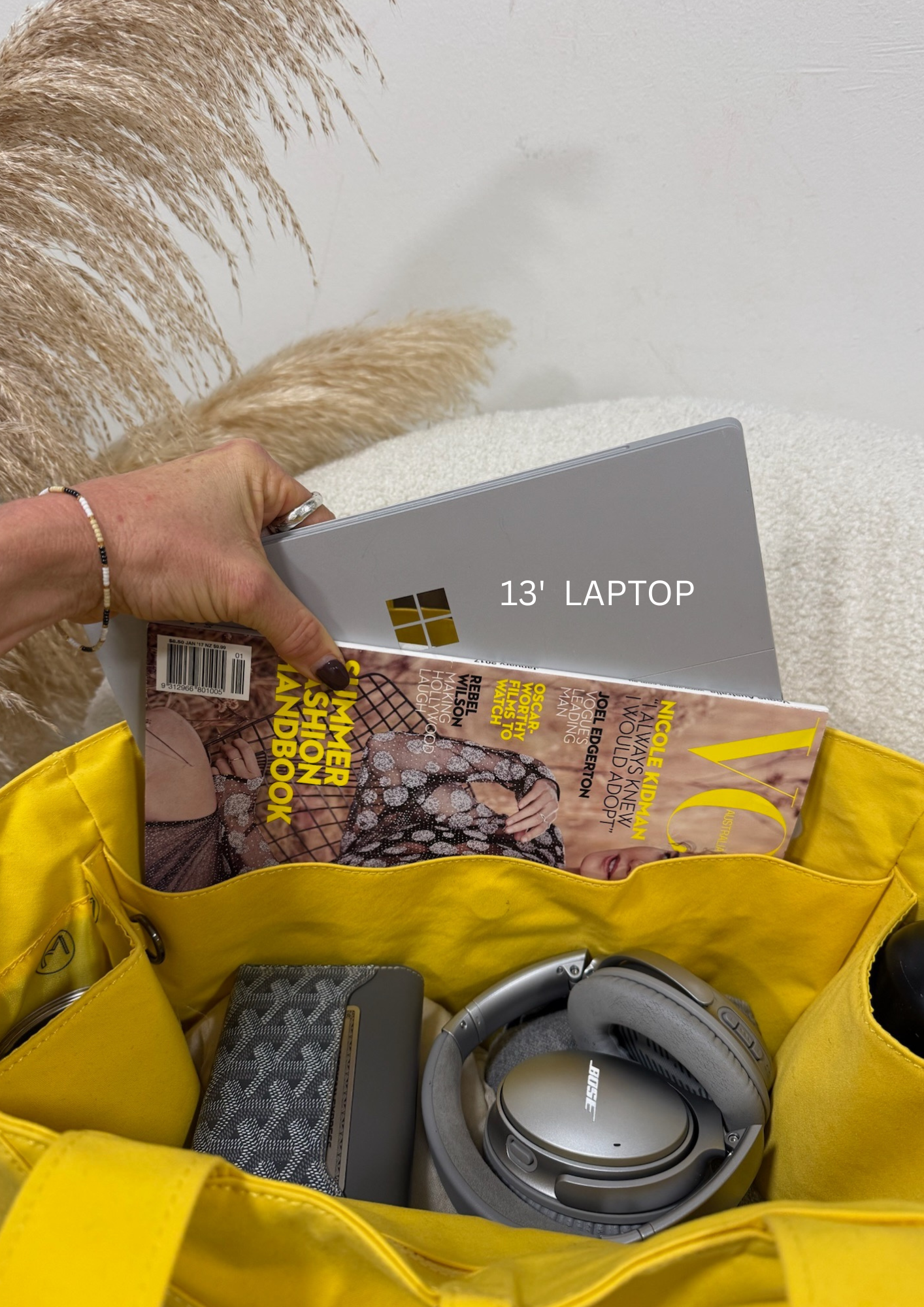 Cove Traveller Tote (MEDIUM SIZE) - Lemon Love (NO ZIP-UP TOP)