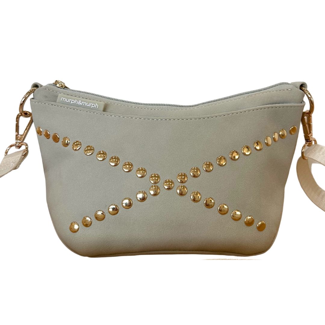 Petite - Cream VEGAN Suede x Gold Studs