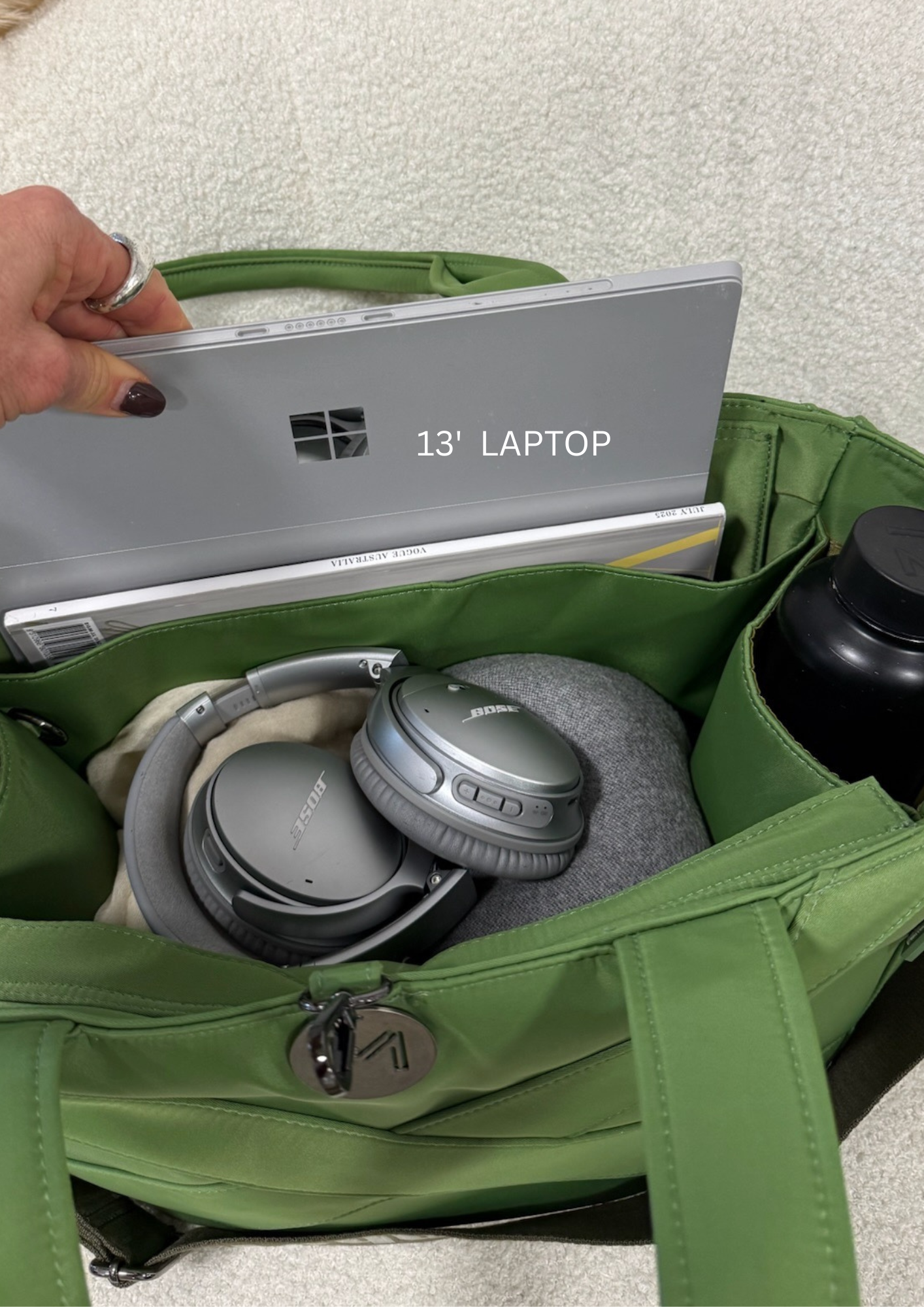 Urban Traveller Tote (MEDIUM SIZE) - Fern Green