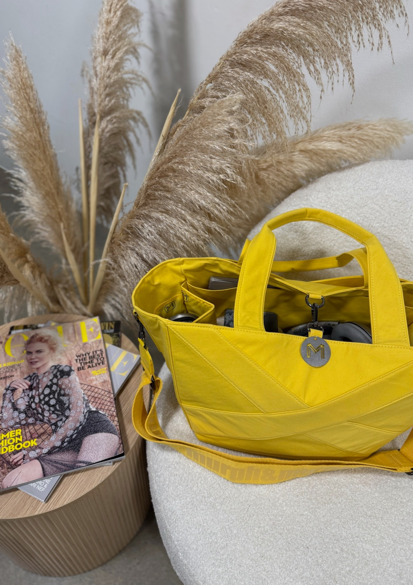 Cove Traveller Tote (MEDIUM SIZE) - Lemon Love (NO ZIP-UP TOP)