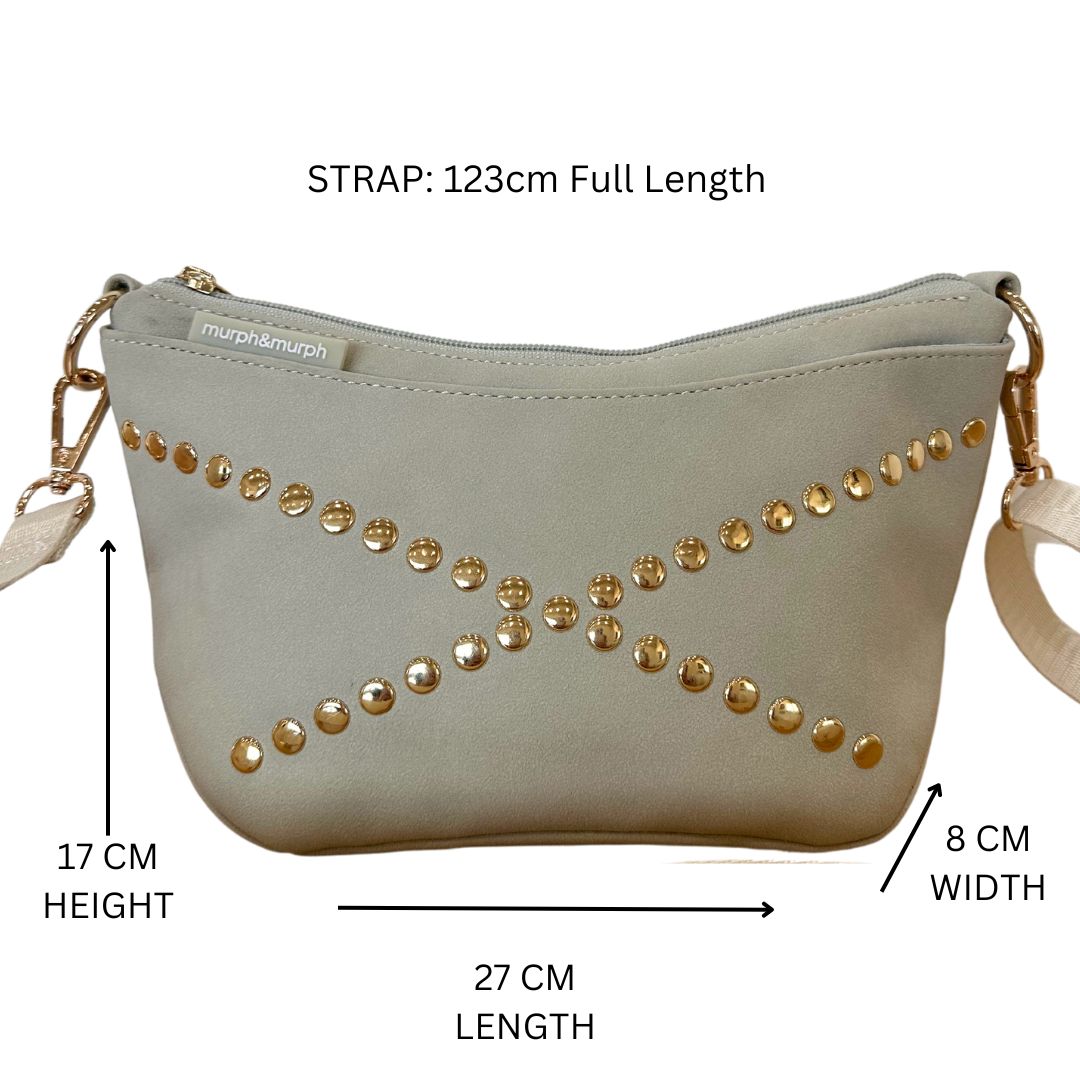 Petite - Cream VEGAN Suede x Gold Studs