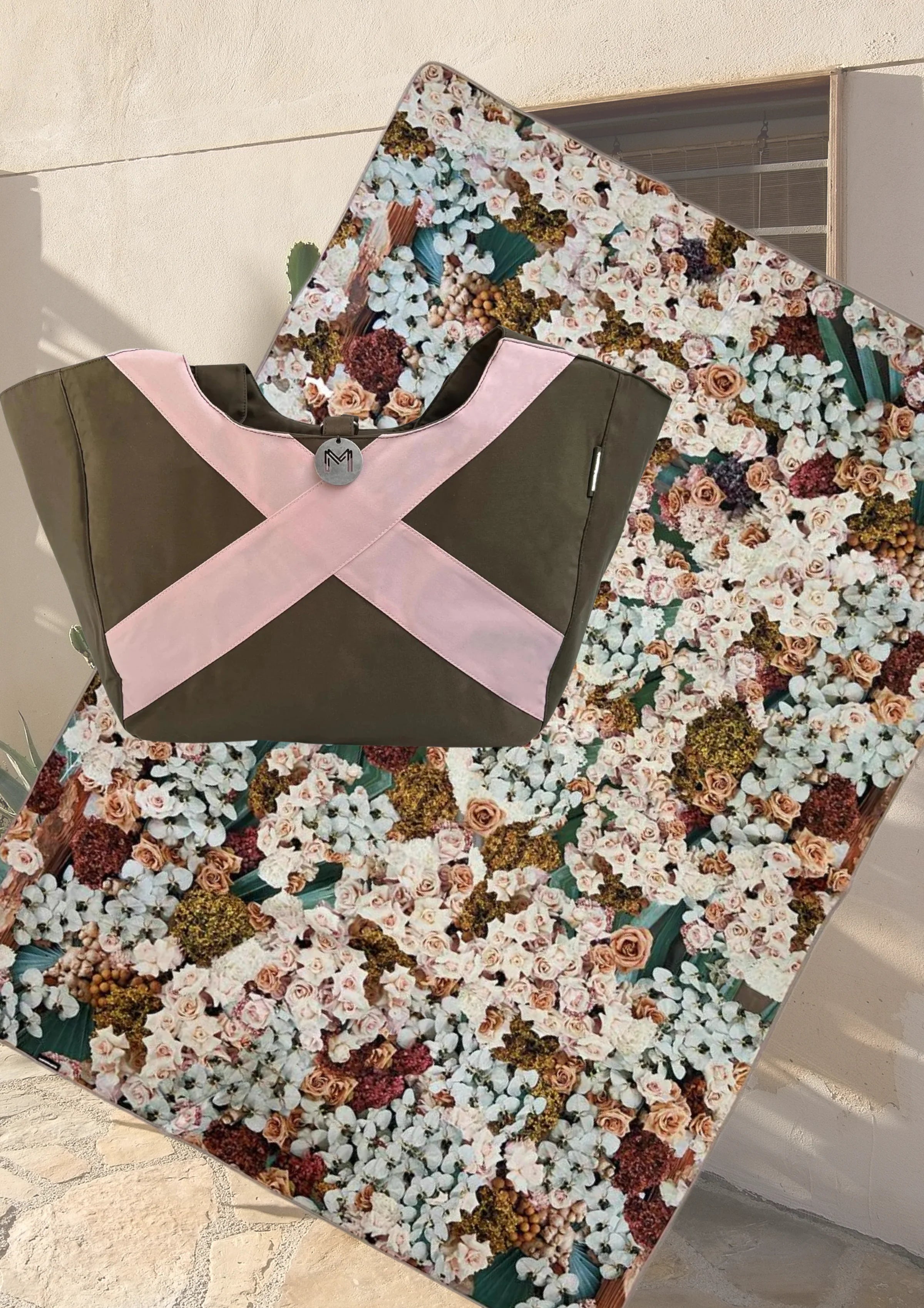 Natural Art Rug + Khaki x Blush Cross Carry-All Bundle - Save 20%