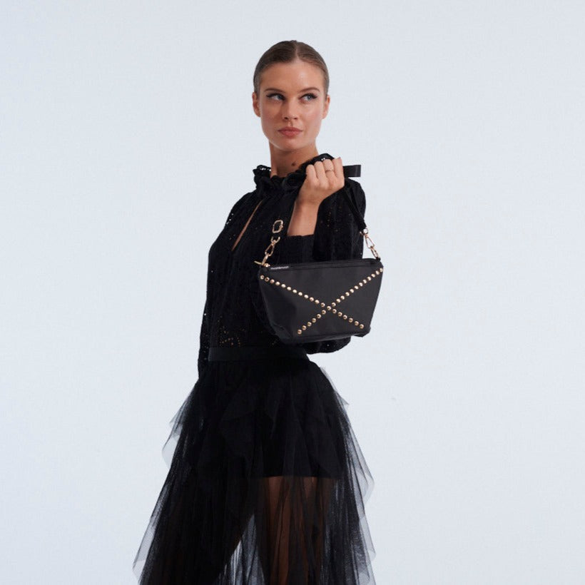 Cove Petite - Jacquie Black x Gold studs